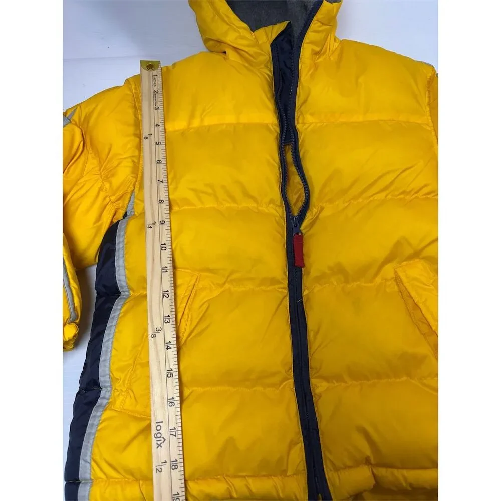 I‎ Madison Kids Yellow Hooded Puffer Jacket with Fleece Lining